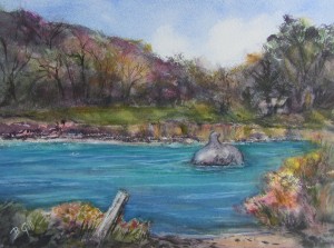 This 16 x 20 watercolor was painted at Point Lobos State Park, Carmel, CA